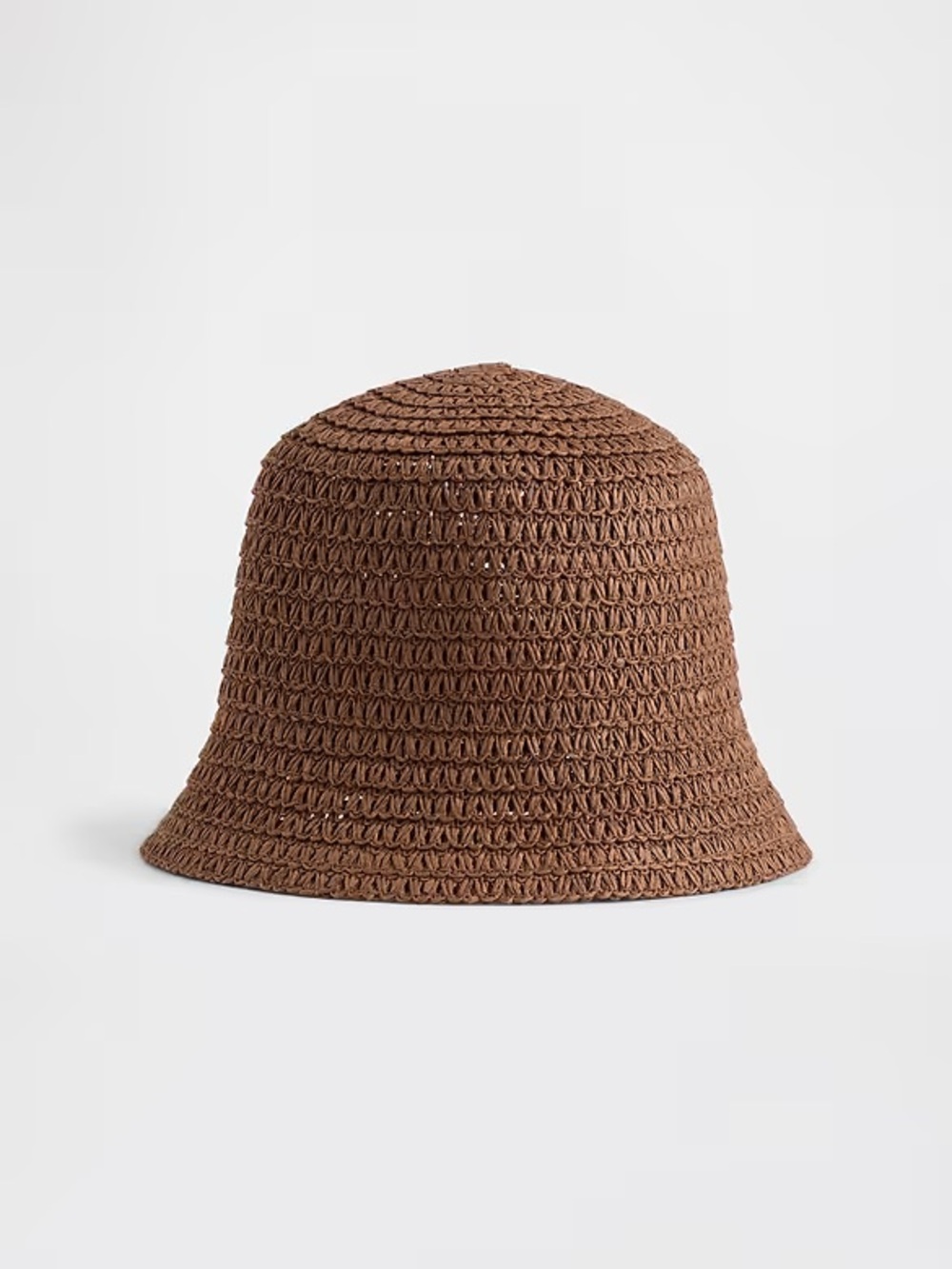 Gap Straw Bucket Hat in Chocolate Cake